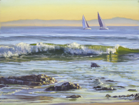 Karen Fedderson Santa Barbara beach painting for sale.